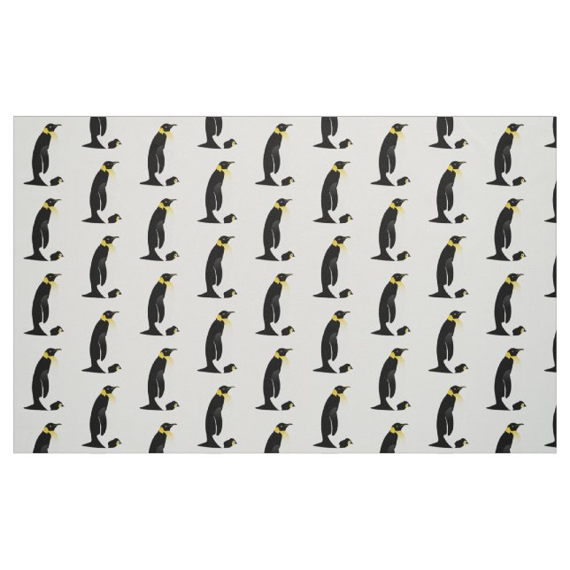 Penguin Eltern mit seinem Baby Stoff (Fat Quarter (45,7 x 55,9 cm))