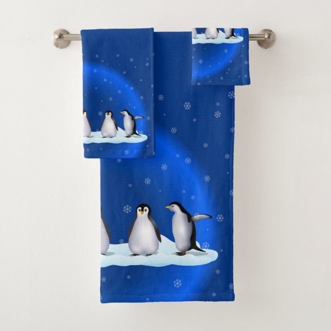 Penguin-Familie Badhandtuch Set (Insitu)