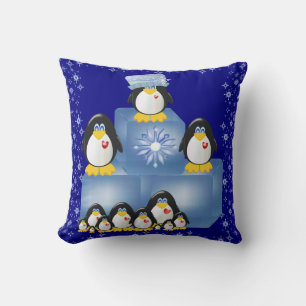 Penguin Familie Ihr amerikanisches MoJo-Kissen Kissen