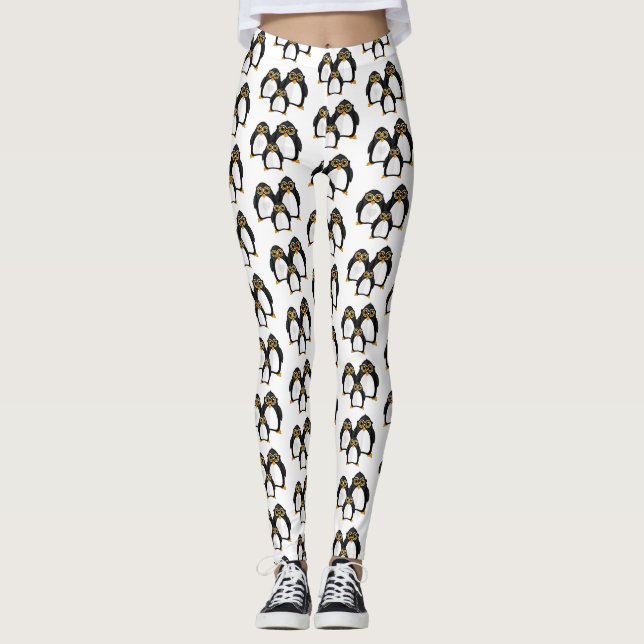 Penguin-Familie Leggings (Vorderseite)