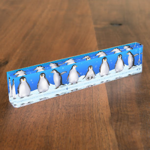 Penguin-Familie Namensplakette