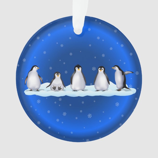 Penguin-Familie Ornament (Vorderseite)