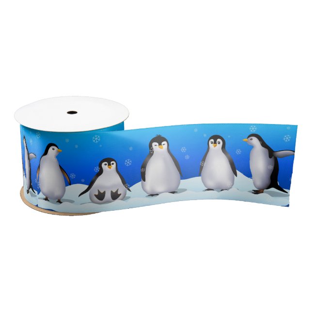 Penguin-Familie Satinband (Spule)