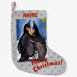 Penguin Familie Weihnachten Strumpf Personalisiert Kleiner Weihnachtsstrumpf