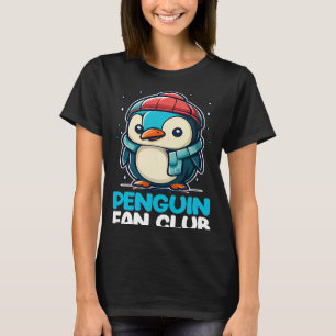 Penguin Fan Club Niedlich Pinguin Zoo Kinder Junge T-Shirt