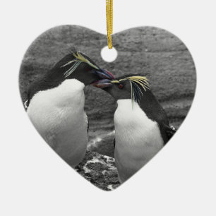 Penguin-Farbenexplosion Keramik Ornament