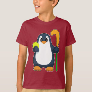Penguin Field Hockey Hockey-Stick T-Shirt