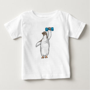 Penguin Fitness Dumbell Baby T-shirt