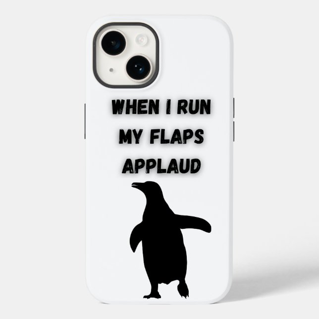 penguin flaps applaud inappropriate embarrassing Case-Mate iPhone hülle (Rückseite)