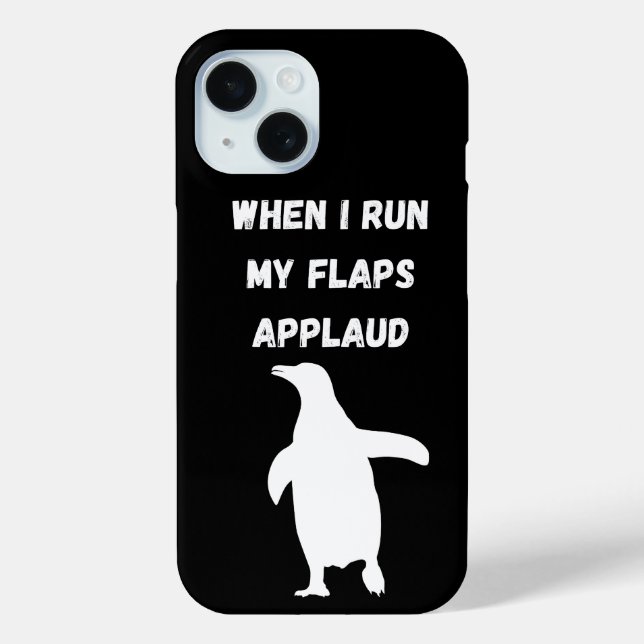 penguin flaps applaud inappropriate embarrassing Case-Mate iPhone hülle (Rückseite)