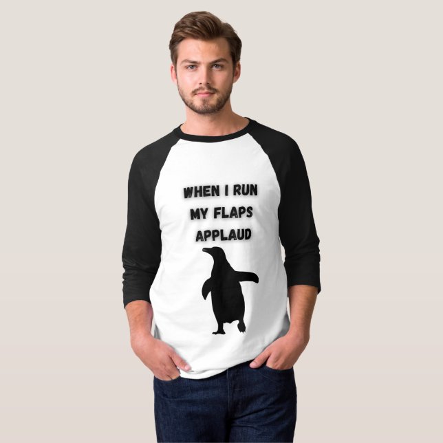 penguin flaps applaud inappropriate embarrassing T-Shirt (Vorne ganz)
