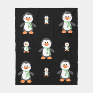 Penguin-Fleece Throw Fleecedecke