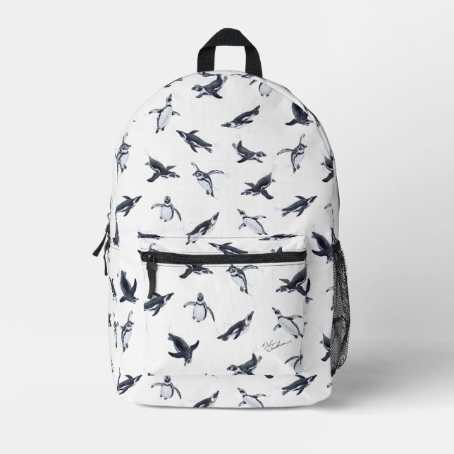 Penguin Flight Squad | Ocean Art Design Bedruckter Rucksack (Vorderseite)