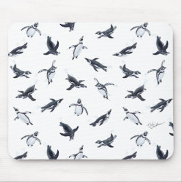 Penguin Flight Squad | Ocean Art Design Mousepad