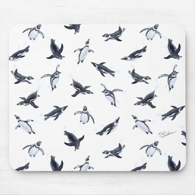Penguin Flight Squad | Ocean Art Design Mousepad (Vorne)