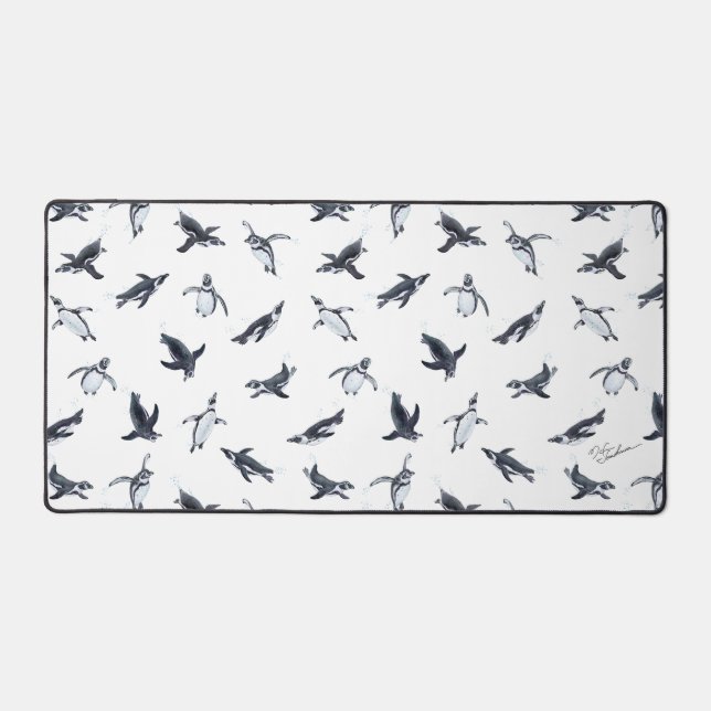 Penguin Flight Squad | Ocean Art Design Schreibtischunterlage (Vorderseite)