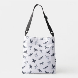 Penguin Flight Squad | Ocean Art Design Tragetaschen Mit Langen Trägern