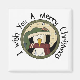 Penguin-frohe Weihnacht-T - Shirts und Geschenke Magnet