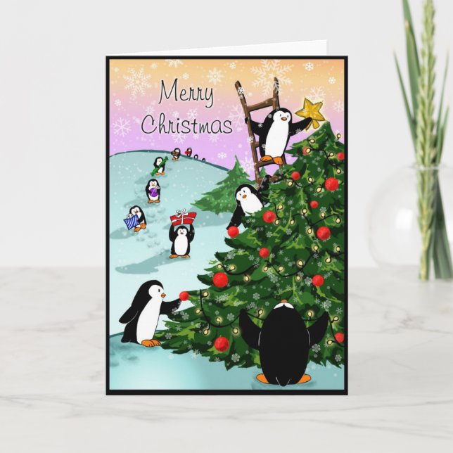 Penguin Frohe Weihnachten (Vorderseite)
