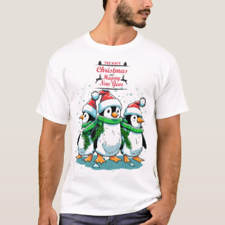 Penguin Frohe Weihnachten T-Shirt