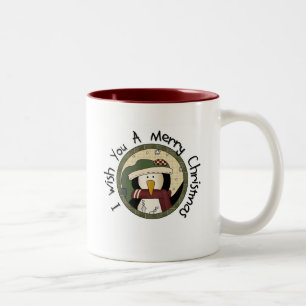Penguin Frohe Weihnachts-T - Shirt und Geschenke Zweifarbige Tasse