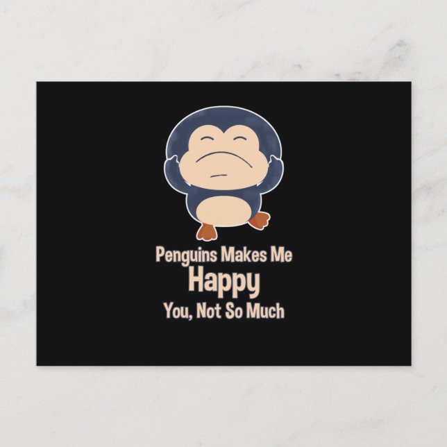 Penguin Funny Postkarte (Vorderseite)