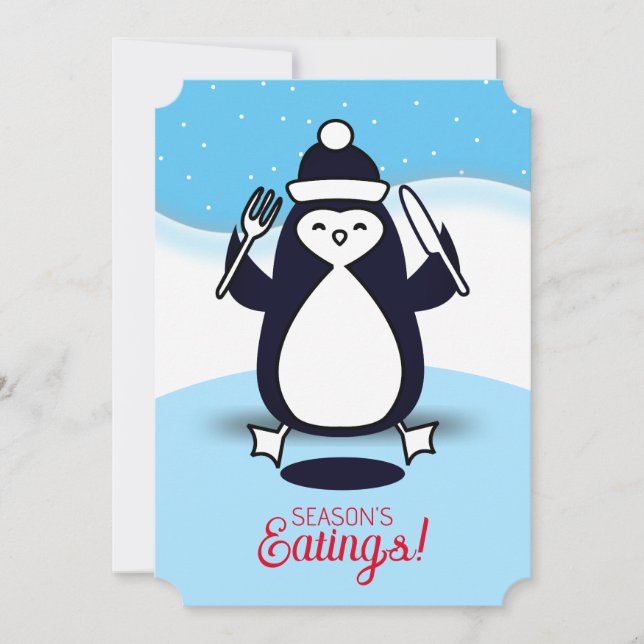 Penguin Gabel angeln Weihnachten aus der Küche (Vorderseite)