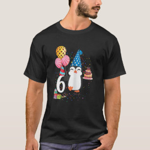 Penguin Geburtstag 6 Jahre alter Pinguin 6. Geburt T-Shirt