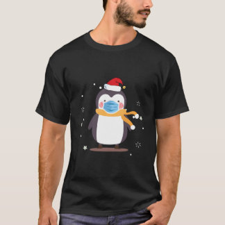 Penguin-Gesicht Santa Pinguin T-Shirt