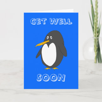 Penguin Get Well Soon Card Karte