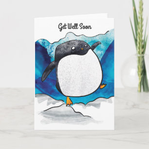 Penguin Get Well Soon Card Karte