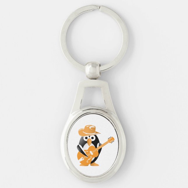 Penguin-Gitarrist Schlüsselanhänger (Vorderseite)