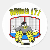 Penguin Goalie Sticker
