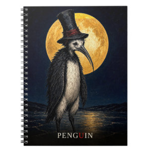 Penguin Gothic Top Hat gothic Surrealismus Notizblock