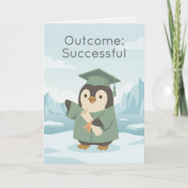 Penguin Graduate | Outcome Successful Dry Humour Karte