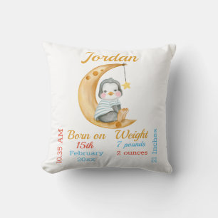 Penguin Half Moon Babystaates Kissen