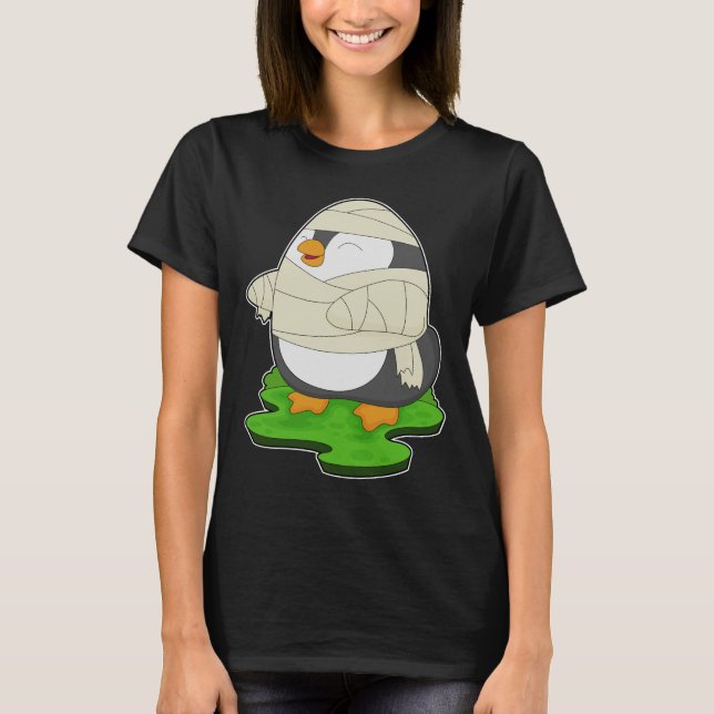 Penguin Halloween Mummy T-Shirt (Vorderseite)
