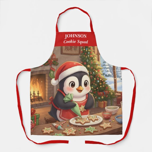 Penguin Holiday Backen Schürze (Vorderseite)