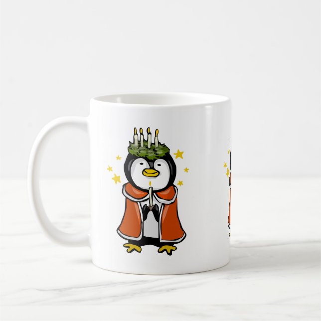 Penguin Holiday Candles Kaffeetasse (Links)