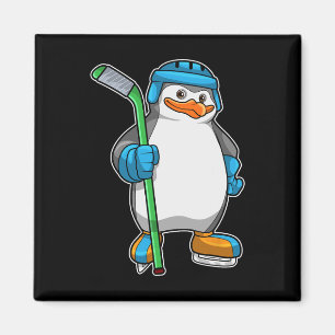 Penguin Ice Hockey Eishockey Stick Sports Magnet