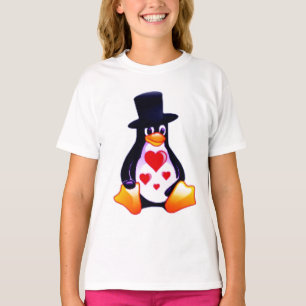 Penguin im Liebe-T - Shirt