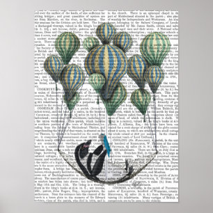 Penguin in Hammock Balloon Poster