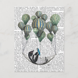 Penguin in Hammock Balloon Postkarte