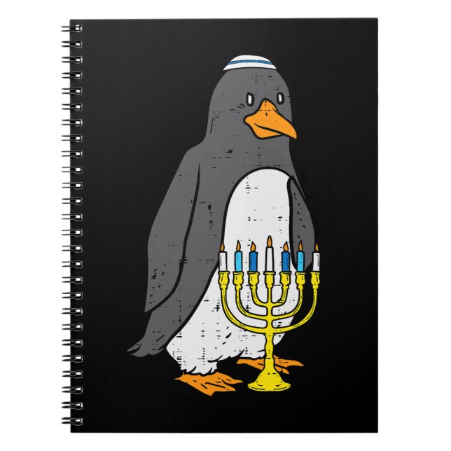 Penguin jüdischer Pinguin Menorah Animal Hanukkah  Notizblock (Vorderseite)