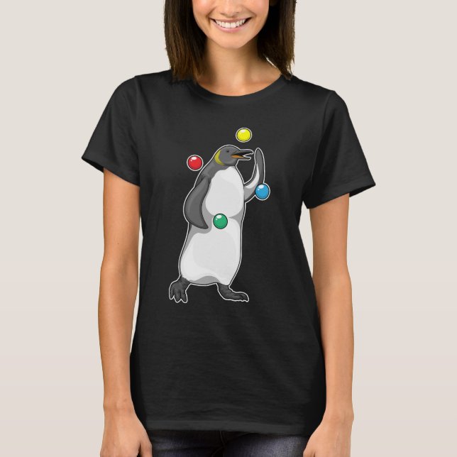 Penguin Juggler Juggle T-Shirt (Vorderseite)