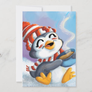 Penguin-Kakao-Karte Feiertagskarte