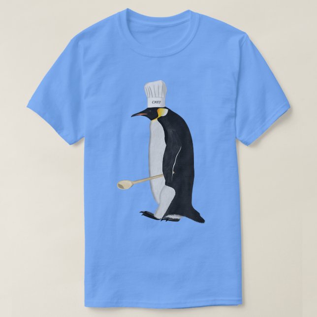 Penguin Kitchen Koch Hat Kochen Funny Bird T-Shirt (Design vorne)