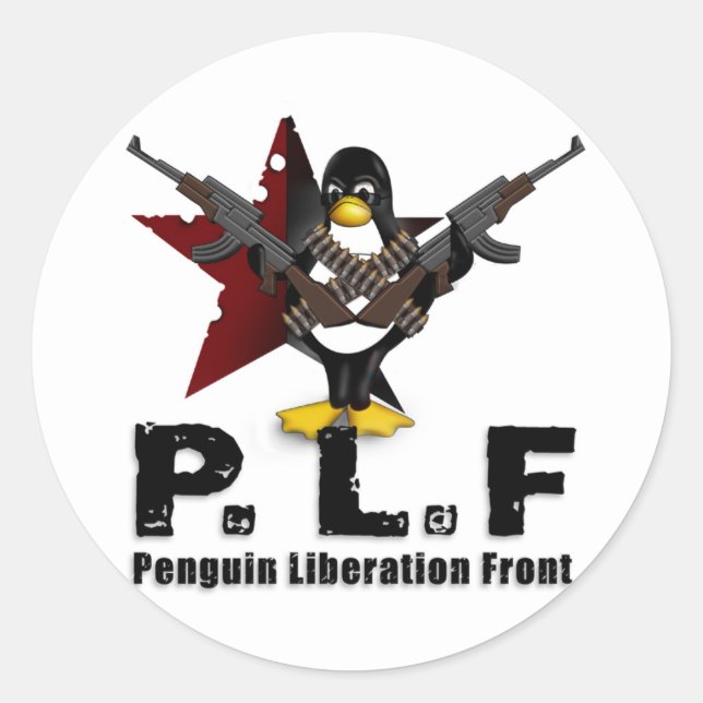 Penguin Liberation Front Runder Aufkleber (Vorderseite)