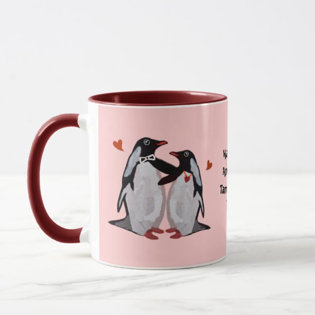 Penguin-Liebe-25. Jahrestag Tasse (Links)