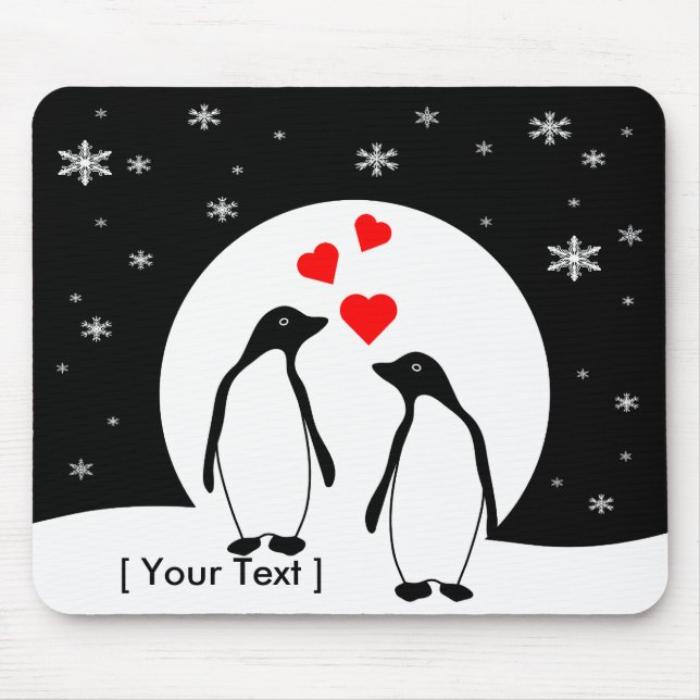 Penguin Liebe Couple Mousepad (Vorne)